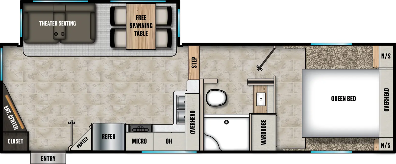 Chaparral Lite 25RE Floorplan